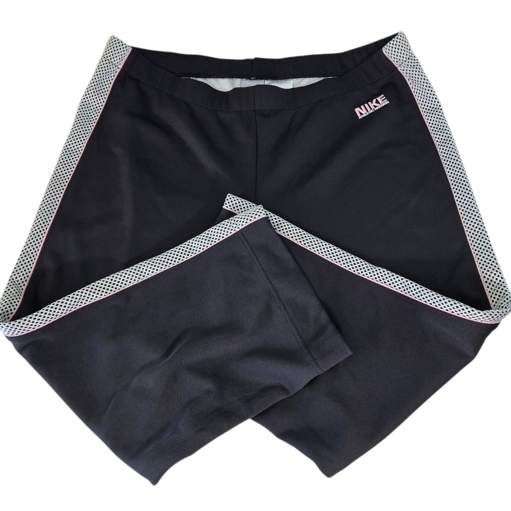 Nike Black Capris with White Mesh Accents Sze XL